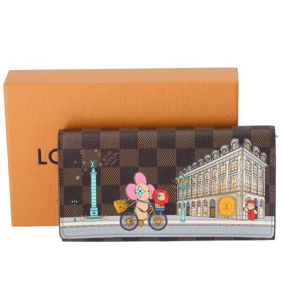 Louis Vuitton Sarah NM Vivienne Flap Wallet Damier Ebene 2022 Christmas - Picture 1 of 6